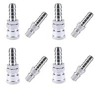 4 Juego Enchufes Rapidos Aire Comprimido, Acople Macho/Hembra Aire Comprimido Acople Rapido, SH20+PH20 Conectores de Manguera de Línea de Aire, para Manguera de 9 mm