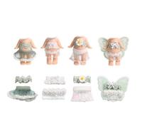 4 Juegos 7,62cm Ropa para Muñecas para Sonny Angel, Trajes de Coleccionista Adulto con Blusas y Faldas for Exhibir y Decorar (Verde)