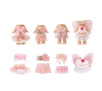 4 Juegos 7,62cm Ropa para Muñecas para Sonny Angel, Trajes de Coleccionista Adulto con Blusas y Faldas for Exhibir y Decorar (Rosa)