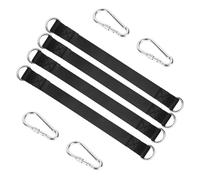 4 juegos de correas resistentes para columpio de árbol, 30 cm x 25 mm con 4 ganchos de mosquetón y anillos en D para hamaca y kit para colgar columpios
