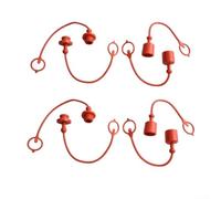 4 juegos de cubiertas protectoras de goma hidráulicas rojas para la serie ISO7241 A, mejorando el rendimiento y reduciendo las necesidades de mantenimiento (3/4 pulgadas)