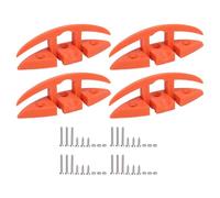 4 juegos de estribos plegables de 5 pulgadas, estribo de muelle abatible de nailon de grado marino con 3 orificios, estribo para cuerdas de barco resistente a la oxidación, para (Con tornillos y
