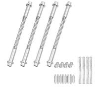 4 Juegos de Pasadores de Bisagra de Puerta en Aluminio - 8 Pasadores,8 Tapones para Bujías y 4 Muelles - Ajustables y Fáciles de Instalar para Puertas Tempestades Croft