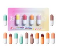 4 Juegos Set de Lápices Labiales Mate en Cápsula, Mini | Acabado Mate, Variedad de Tonos, Uso en Escuela y Fiestas, Obsequio Asequible para Belleza Color Aleatorio