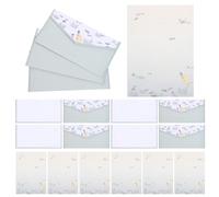 4 Juegos Sobres y Papeles de Carta Retro, Set Blanco de Papel | Estilo Simple de Negocio, Resistente al Desgaste, para Tarjetas Obsequio y Felicitaciones Navideñas