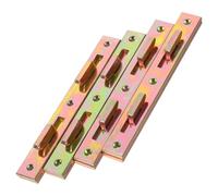 4 Juegos Sujetadores para Rieles de Cama de Acero Montaje Embutido | Placas de Gancho y Orificios Pretaladrados, Mecanismo de Bloqueo, para Barandillas Laterales y Mantenimiento