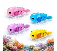 4 juguetes electrónicos de ajolote para mascotas: juguetes robóticos | Pez robótico para el baño, pez eléctrico con luces, juguete de pez eléctrico para piscinas, bañeras y acuarios.
