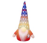 4 Julio Gnomos Patrióticos, Tomte Sueco Peluche 28 cm - Enanos | Peluche Rústico Rudolph Sin Cara para Decoración del Hogar para Fiestas Patrióticas y Vacaciones