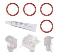 4 juntas + 6 g de grasa de silicona grupo de infusión para DeLonghi AEG | Juntas tóricas EABI EAM ECA ECAM ESAM EPAM ETAM el pistón de prensado del grupo de infusión y el termobloque para 5332149100
