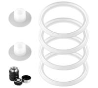 4 Juntas de Repuesto y 2 válvulas de Aire Compatibles con Termo de Acero Inoxidable King Food Jar de 16 oz,24oz Anillo de Sellado de Silicona Sin BPA y Tapón Piezas de Repuesto a Prueba de Fugas