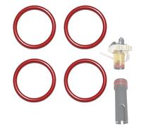 4 juntas tóricas - Compatible con máquinas de café Delonghi ECAM, ETAM, ESAM, EABI, EPAM y AEG - Piezas de repuesto de silicona VMQ de alta calidad para la unidad de preparación de émbolo termobloque