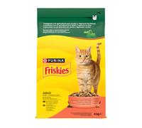 4 kg Friskies Adult Buey con Pollo y Verduras pienso para gatos