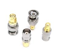 4 kits de adaptadores de conector SMA a BNC, adaptador macho hembra, SMA macho hembra a BNC macho hembra