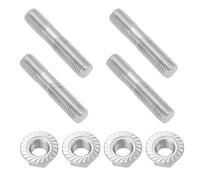 4 Kits de Pernos de Brida Colector de Escape Doble M10x1,5 Acero INOX 304 Compatible con Toyota y Compatible con Nissan