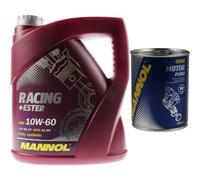 4 L MANNOL Aceite Motor SAE 10W-60 RACING+ESTER Motor Flush Set