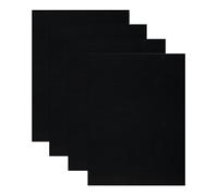 4 láminas de horno permanentes para horno de 40 x 33 cm, papel de horno reutilizable negro, antiadherente, recortables, resistentes al calor, para parrilla de gas y horno eléctrico, apto para