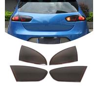 4 láminas para faros traseros, color gris ahumado, compatible con Seat Leon (2008 - 2012), material ABS, decoración y tuning para coches y camiones