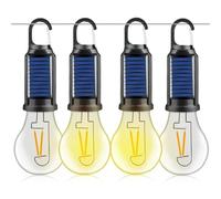 4 lámparas de camping recargables, 3 modos de luz, bombilla recargable con batería, carga USB, linterna LED mini, brillo ajustable, luz de camping