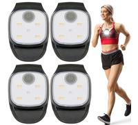 4 lámparas LED con clip para exteriores, 4 modos de luz, linterna frontal LED con USB, recargable, luces LED para correr, linterna pequeña, 4 modos de iluminación, luz de seguridad para senderismo,