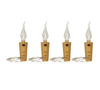 4 lámparas LED de tapón para botella de vino, luces de alambre de cobre con corcho para boda, Navidad, fiesta, bar, tarro Mason