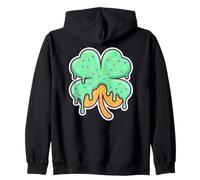 4 Leaves Clover Ice Cream Drip Shamrock St Patricks Day Sudadera con Capucha