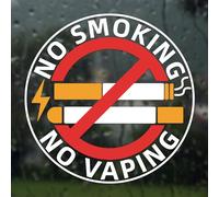 4 letreros de no fumar, 6 x 6 pulgadas, calcomanía de vinilo impermeable para no fumar, señales de advertencia para negocios, oficina, restaurantes, hogar, coche, escuela, hotel, al aire libre e