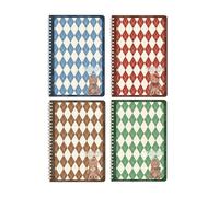 4 libros A5 Bobina gruesa línea horizontal libro fácil de rasgar libro de ejercicios para estudiantes - Cura el oso