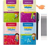 4 Libros/Juego Magic Copybook Reutilizable Para Practicar Inglés, Escritura En Español, Bolígrafo Groove Alphabet Wordpad, Diseño De Plantilla De Caligrafía De Palabras En Alemán Para Niños De