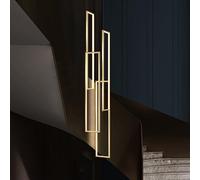4-Light Dimmable LED Linear Chandelier for Foyer Entryway High Ceiling with Remote Slender Tube Long Pendant Lamp Spiral Staise Hotel