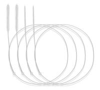 4 limpiadores de tubo largo con punta de cerdas, cepillo flexible para tubo de alimentación, herramienta de limpieza de agujeros de drenaje, cepillo de cabeza de cerdas de nailon suave, 40 pulgadas