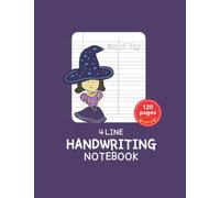 4 Line English Handwriting Notebook, 'Magical Day!': Four Line Notebook For Kids, School, College, Students, Office: 120 Pages, Large, 8.5x11 Inches, Cute Cover, Illustration