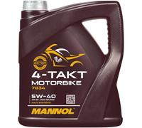 4 Litro MANNOL aceite motor 4-Takt Motocicleta 7834 SAE 5W-40 Api Sp Jaso MA2