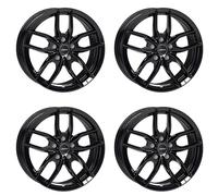 4 llantas Autec BAVARIS 8.0x18 ET57 5x112 negro compatible con BMW 2er 1