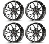 4 llantas Borbet BY 8.0 x 18 ET34 5 x 120 titanio pulido mate compatible con BMW 1 2 3 4 5 M3 X1 X3 X4 Z3 Z4