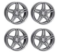 4 Llantas Rial M10 6.5Jx17 ET44 5x112 GRA para MERCEDES-BENZ A B CLA GLA GLB