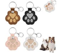 4 llaveros coleccionables de pelo de perro y gato, llavero de recuerdo de pelo de animal, un bonito recuerdo para dueños de mascotas (A)