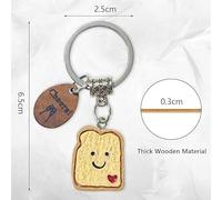 4 Llaveros con Forma De Pan, Lindos Coles Pequeños, Llaveros Divertidos, Adecuados para Regalos Y Decoración De Bolsos.