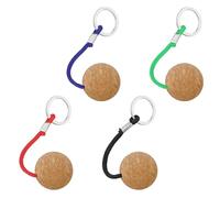 4 llaveros flotantes ligeros de 35 mm, corcho, bola de madera, anillo flotante, para deportes acuáticos, bolas de corcho para barcos, kayak, canoa, vela