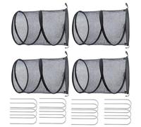 4 lotes de cubiertas para plantas emergentes, collares de rosas de invierno para protección contra heladas, protectores emergentes, conos con cubierta de malla, protectores de mallas transpirables