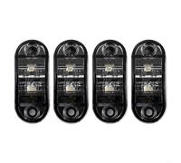 4 luces LED de señalización laterales, 12 V/24 V, IP68, resistentes al agua, para camiones, autobuses, remolques, caravanas, color amarillo, rojo y blanco, 2 ledes delanteros traseros (blanco)