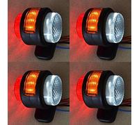 4 luces LED laterales de 24 V, color naranja, rojo y blanco