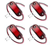 4 Luces LED Laterales Ovaladas IP65 12V/24V, Luces de Posición Universales para Camión, Remolque, Furgoneta, Caravana, Barco, Autobús, SUV, Indicadores de Posición Delanteras y Traseras para Vehículos