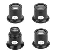 4 lupas de joyería, lupa de ojo para relojes, relojeros, monoculares, joyería, herramienta de reparación experimental para relojes, diamantes, gemas, rocas