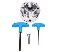 4 mandíbulas de engranaje giratorio autocentrado, mandril giratorio de madera m33 para torno cnc, tensión de madera, mandril de mandíbula, forro de tornillo, juego