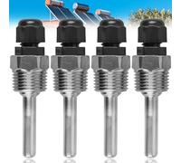 4 manguitos de buceo de acero inoxidable 304 Thermowell, manguitos de buceo para sensor de temperatura, rosca G1/2 pulgadas para sensor de temperatura, tubos de protección contra inmersión para