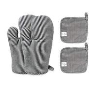 4 manoplas de horno y soportes para ollas, resistentes al calor con soporte para ollas y superficie antideslizante, seguro para hornear, cocinar, barbacoa.