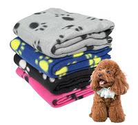 4 mantas para mascotas con estampado de huellas de perro, manta suave lavable, manta cálida para gatitos y cachorros, nidos de mascotas, camas, sofás (multicolor)