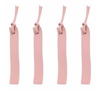 4 marcapáginas de cuero, marcadores de página de cuerda de cuero cosidos clásicos para hombres, mujeres, profesores (rosa)