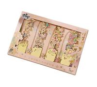 4 marcapáginas de metal con diseño de flores huecas con cadena colgante, marcadores de página, ayuda de lectura para amantes de los libros, lectores, escritores, profesores, marcadores elegantes