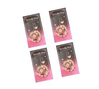 4 marcapáginas florales de mariposa con cadena para un aprendizaje eficiente, búsqueda rápida de páginas en libros de texto y organización de notas, clip de libro hueco de poesía de mariposa de